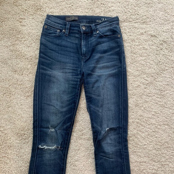 J. Crew Dark Wash High Rise Skinny Jeans - Picture 2 of 6